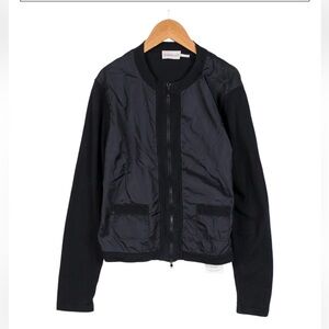 MONCLER Black Wool/Polyester Blend Zip Jacket Size Medium
